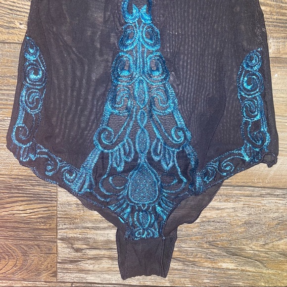 Seduction By Fredrick’s Of Hollywood Blue Black Lace - Picture 7 of 10